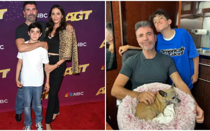Rare glimpse of Simon’s look-alike son: Will Eric follow dad onto the big stage?
