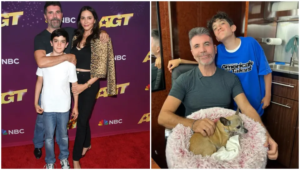 Rare glimpse of Simon’s look-alike son: Will Eric follow dad onto the big stage?