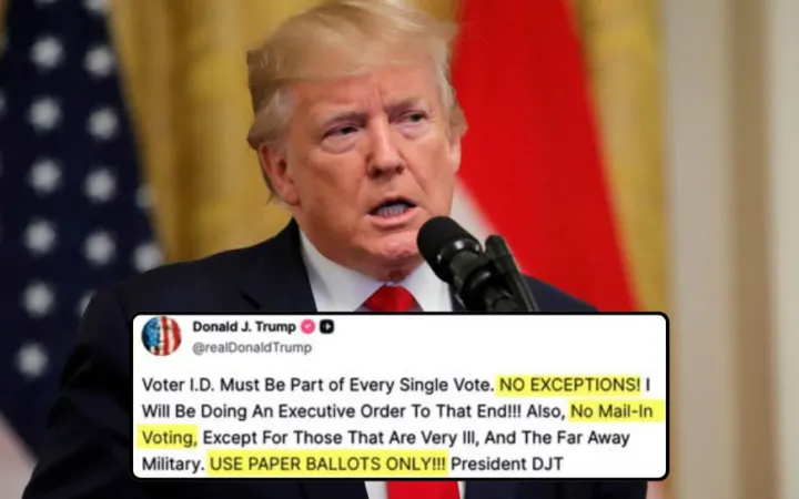 Trump signals end to mail-in ballots with nationwide voter ID: Will states comply or fight in court?