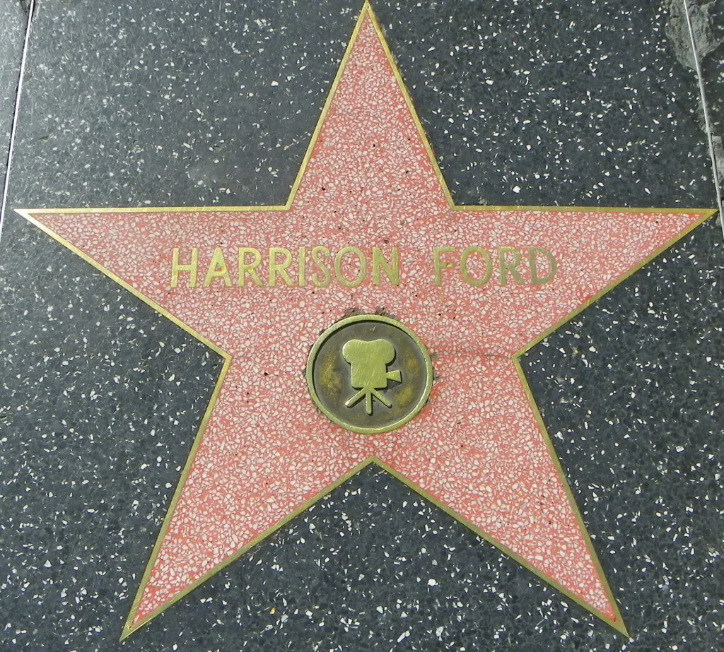 Harrison Ford star on the Hollywood Walk of Fame sidewalk