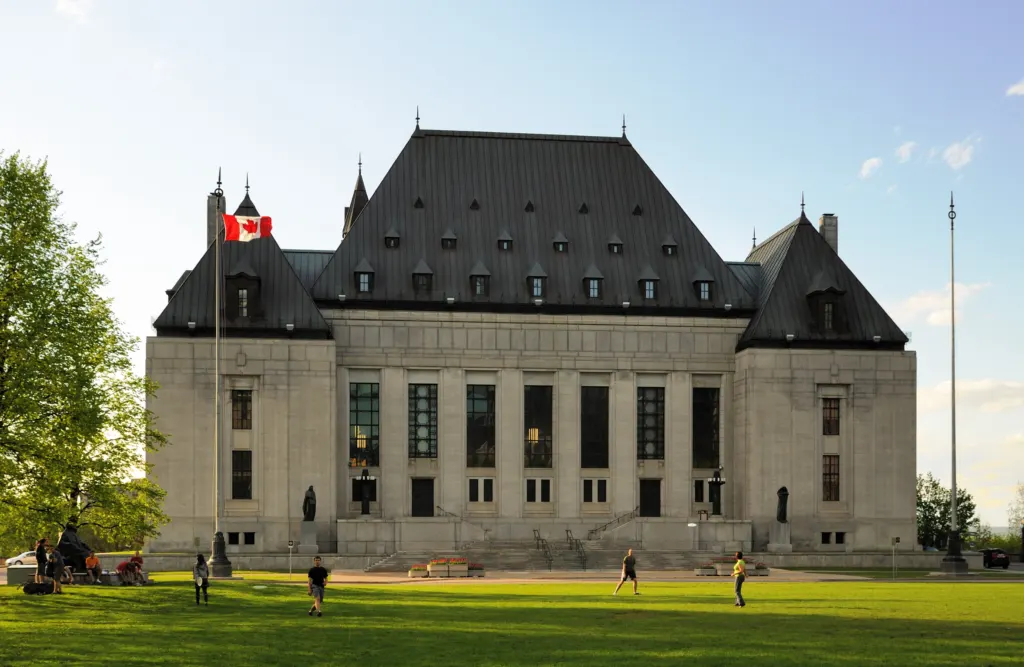 Supreme Court of Canada building with copper roofs in Ottawa